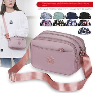 Sac à dos/bandoulière imperméable en nylon Oxford pour femme, fermeture éclair, style littéraire et artistique national, idéal pour l'hiver - Product Image 3