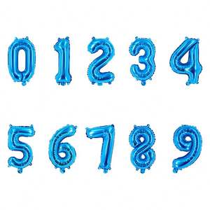 Globos de Número Metalizados de 16 Pulgadas en Varios Colores para Decoración de Fiestas, Precio al por Mayor - Product Image 4