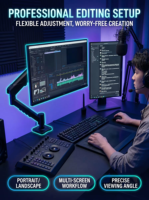Support de Moniteur Rotatif pour Écran Unique, Rehausseur de Hauteur, Sans Perçage, Support de Bureau pour Écran, Vente Directe Usine