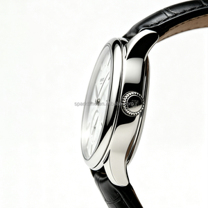 Reloj de Hombre Directo de Fábrica con Esfera Blanca Texturizada, Segundero Pequeño, Correa de Cuero, Reloj de Negocios para Vendedores Online - Product Image 6