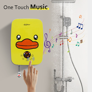 Calentador de agua eléctrico instantáneo de 8000W y 220V, con temática musical para niños, una tecla, 38 <span class=keywords><strong>grados</strong></span> centí<span class=keywords><strong>grados</strong></span>, seguro, impermeable, plástico, hogar, Inglés - Product Image 2