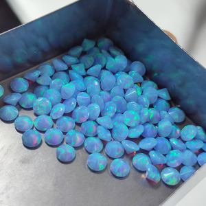 Round Cut Loose <b>Gems</b> Synthetic Opal Round Diamond Cut <b>Stone</b> <b>Fire</b> Opal <b>Stone</b> for Jewelry Making - Product Image 3