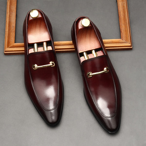 Zapatos Formales de Hombre de Alta Gama Hechos a Medida, Estilo Italiano, de Cuero Genuino, Bordados, con Punta en Pico, Antideslizantes, para Otoño, Elegantes - Product Image 3