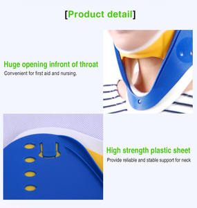 Fabricant d'équipement médical Collier cervical d'extraction de mousse plastique Attelle de premiers soins pour adulte - Product Image 6