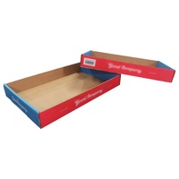 Plateau en carton recyclable Plateaux d'expédition de boissons empilables Plateaux d'affichage de boissons personnalisés pour la vente au détail