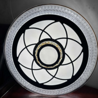 Plafonnier LED de luxe 120W dimmable 3CCT avec télécommande, 500mm, en acrylique, à montage en surface, pour la décoration intérieure