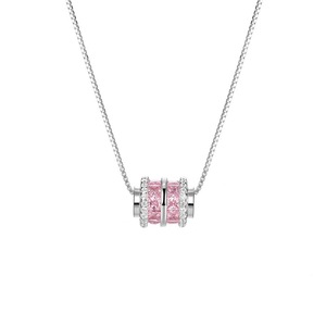 Collar con Colgante de Varita Mágica de Amor Rosa de Plata de Ley S925, Colgante de Estrella de Hada Pequeña, Cadena para Suéter, Collar de Cristal de Belleza Dulce - Product Image 5