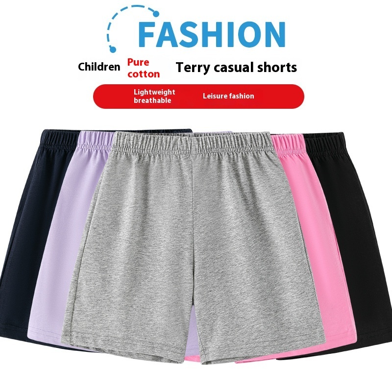 Children s Pure Cotton Shorts Solid