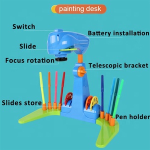 Proiettore da <span class=keywords><strong>Disegno</strong></span> NZMAN per Bambini, Kit con 32 Disegni di Animali su 4 Dischi Resistenti, 8 Pastelli e 1 Blocco di Carta da <span class=keywords><strong>Disegno</strong></span> - Product Image 3
