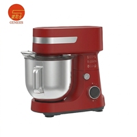 Batteur sur socle planétaire électrique 800W, moteur puissant, bol mélangeur 5,0L, usage domestique, 12 vitesses, pour pétrir la pâte