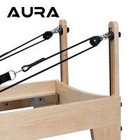 Reformer de Pilates en érable de qualité supérieure avec tapis de Pilates, bandes d'étirement, accessoires d'équipement de fitness pour la maison.