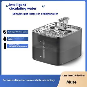 स्वचालित स्टेनलेस स्टील बिल्ली फाउंटेन पालतू पानी डिस्पेंसर चार्ज के साथ स्मार्ट पिल्ला पानी का फव्वारा - Product Image 3