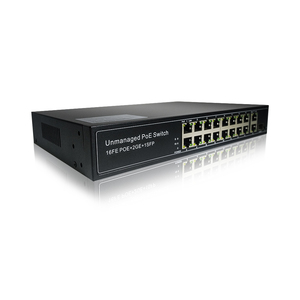 <span class=keywords><strong>Switch</strong></span> PoE <span class=keywords><strong>Ethernet</strong></span> a 16 porte 10/100Mbps con portata di 250m, alimentazione 48V, 2 porte <span class=keywords><strong>Gigabit</strong></span> RJ45 e 1 porta uplink SFP - Product Image 2