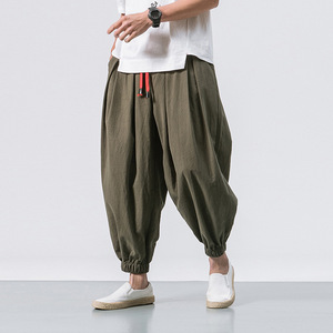 <span class=keywords><strong>Pantaloni</strong></span> a Gamba Larga in Cotone e <span class=keywords><strong>Lino</strong></span> con Logo Personalizzato Ricamato Shinesia per <span class=keywords><strong>Uomo</strong></span> - <span class=keywords><strong>Pantaloni</strong></span> Leggeri e Traspiranti da <span class=keywords><strong>Uomo</strong></span> - Product Image 2