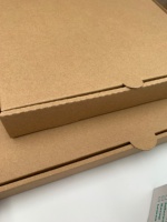 Flûtes chinoises à 3 plis en carton brun, boîtes de livraison de Pizza, moto imprimée personnalisée à emporter en vente