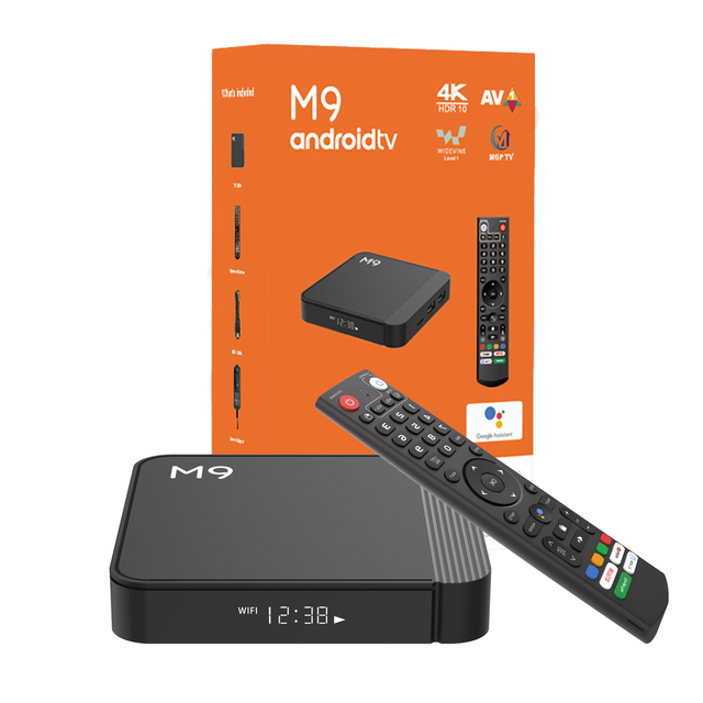 Wholesale Powerful Function Tv Box M9 Amlogic S905Y4 4G 32G 2g 16GB Voice Remote Android 11 4K WiFi6 TV BOX 2Gb 16GB