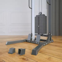 Multifunktionale Fitnessstation Lat Pulldown Low Row Maschine Einzelkabel-Crossover Brust- & Beintraining Edelstahl 75KG Gewichtsblock