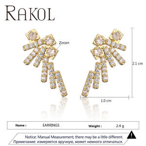 Rakol EP5724 Real Gold Plated Angel Wing Shaped Stud New Full Women's <b>Earrings</b> - Product Image 6