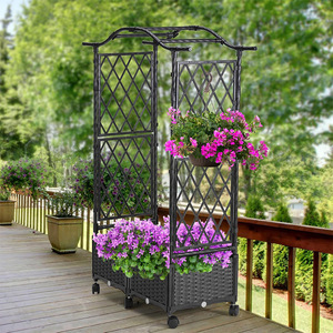 Support de plantes en treillis d'extérieur, 6 pieds, en plastique résistant aux UV, pour jardin, patio, balcon - Product Image 2
