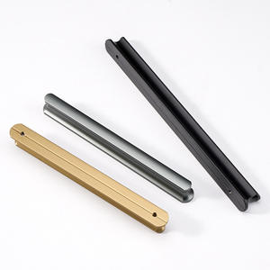 Venta Directa de Manijas de Puerta de Gabinete de Aleación de Aluminio Negro Dorado, Modernas y Extendidas, para Cocina, Dormitorio, Cómoda y Armario - Product Image 2