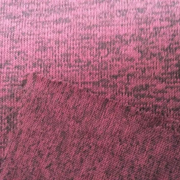 Poliestere rayon spandex tagliare e cucire Y/D fiammato jersey tessuto a maglia