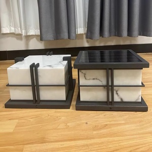 Lampe de poteau extérieure LED solaire/électrique moderne minimaliste IP65 étanche pour jardin et aménagement paysager - Product Image 6