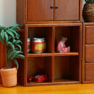 Doll House Miniature Furniture Wooden <strong>Drawer</strong> Wardrobe Display Cabinet - Product Image 5