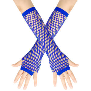 Wholesale <b>Fishnet</b> Fingerless Long Arm Party Wear Fancy Dress for Women Sexy Girls Punk Goth Dance Mesh - Product Image 6