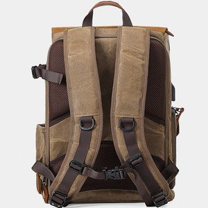 Túi đựng máy ảnh cổ điển chống thấm nước có đệm, có ngăn USB tháo rời, chống sốc, chất liệu vải bố sáp - Product Image 4