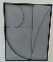 Géométrie minimaliste plusieurs couches peinture à la main Style WABI-SABI peinture d'art mural 3D PVC peinture en relief pour décoration d'œuvres d'art