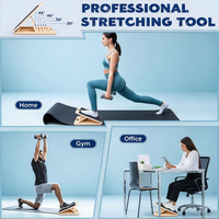 Planche inclinée portable en bois pour étirements des mollets, squats, étireur de mollets, planche inclinée réglable