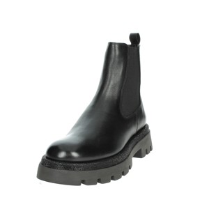 Stivaletti neri K-10104 da donna con lacci e stile Chelsea stile Cowboy autunno/inverno cotone termico stivaletti piatti in PU - Product Image 6