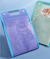 Sac Organisateur de Documents A4 Portable Simple en Gros, Pochette de Rangement Étanche Translucide Extensible, Classeur Imprimé UV Marque Shlan