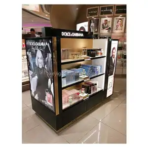 Customized Cosmetic Store Shelves Shop Furniture Display Rack Brand Advertising Promotion Island Cabinet Perfume Display Stand