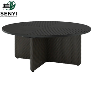 VITTSKAR Mesa Vitessca, Ratán Plástico, Mesa de Comedor Gris Oscuro 187 centímetros - Product Image 1