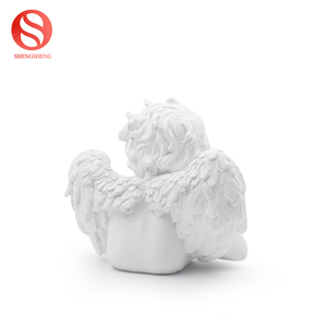 Décoration de la maison bureau décor pensée <span class=keywords><strong>buste</strong></span> ange garçon résine blanc ange statues - Product Image 4