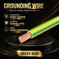 Cable de Tierra Amarillo Verde H07V K con Aislamiento de PVC, Cable de Tierra de Cobre Trenzado Fino para Paneles de Distribución, Energía Solar Fotovoltaica