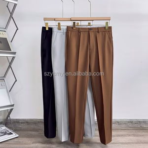 Pantalones de vestir formales de oficina ajustados para <span class=keywords><strong>hombre</strong></span> Pantalones rectos de último diseño <span class=keywords><strong>Traje</strong></span> para ocasiones formales - Product Image 5