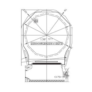 Pantalla circular de 1,4 pulgadas 220x220 Pantalla LCD TFT de CPU - Product Image 1