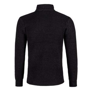 Dệt Kim Nhà Sản Xuất Tùy Chỉnh Đan Áo Len Người Đàn Ông Đứng Cổ Áo Cotton Đan Nửa Zip Cao Cổ Mỏng Phù Hợp Với Người Đàn Ông Áo Thun Áo Len - Product Image 3