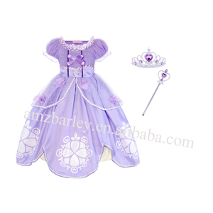 Film TV Halloween Cosplay costumi ispirati viola Sofia Rapunzel <span class=keywords><strong>Elsa</strong></span> Anna Belle Princess Dress Sofia Princess Girl Dresses - Product Image 4