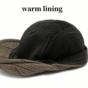 หมวกเบเร่ต์วินเทจสำหรับผู้หญิงและผู้ชาย  บุขนแกะอุ่นๆ สำหรับฤดูหนาว - Product Image 3