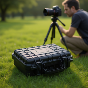 Estuche de transporte portátil negro de PP de 11.8x8.7x3.9 pulgadas para protección de cámara, estilo profesional - Product Image 2