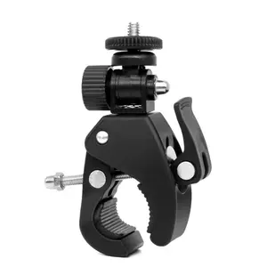 Super Crab Clamp with 1/4- 20 Threaded Head for Tripod LCD Monitor DSLR Cameras DV Flash Light Magic Arms Handlebar Clamp Mount