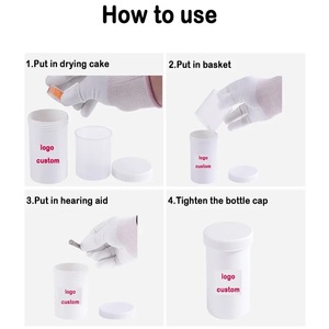 Caja secadora de audífonos de plástico reutilizable de alta calidad, tarro de secado deshumidificador con piezas de repuesto RIC/CIC para audífonos - Product Image 4