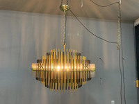 Lustres rectangulaires noirs en métal de style américain, luminaires modernes en verre pour hôtel, pendentifs décoratifs pour îlot de cuisine