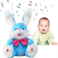 Juego de Peluche de Conejo Montado Personalizado para Bebés con Módulo de Sonido Grabable, Altavoz de Salida Analógica, Entrada de CC para Juguetes y Juegos