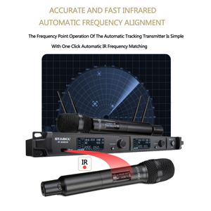 ST-9380S 2 Kênh Không Dây <span class=keywords><strong>Microphone</strong></span> Chuyên Nghiệp Hiệu Suất Sân Khấu Không Dây Nhà Thờ Mic UHF Micro Không Dây - Product Image 3