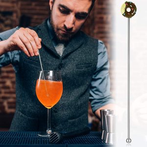 Palillos Agitadores Reutilizables de Acero Inoxidable de 7.5 Pulgadas para Café, Bebidas y Cócteles para la Primera Edición de Cambodia Holla Spirits - Product Image 5