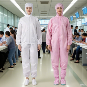 Traje ESD para trabajadores Juego de ropa de limpieza antiestática sin polvo Capucha Apel Ropa DE SEGURIDAD dividida para fábrica - Product Image 3